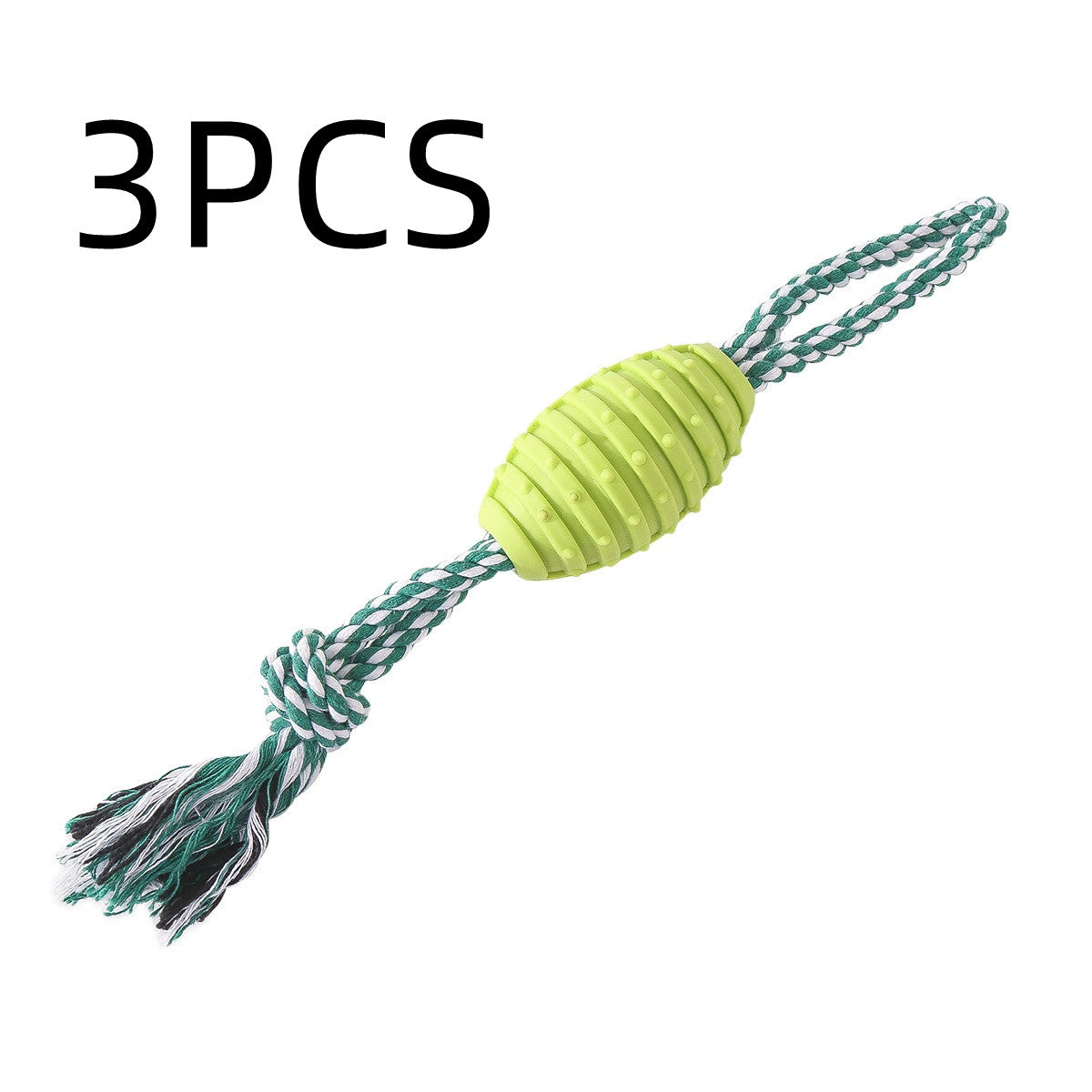 KFX-7241789 Durable Dog Molar Toy - Big Bends & Hitches Cotton Rope Ball in Green and Pink