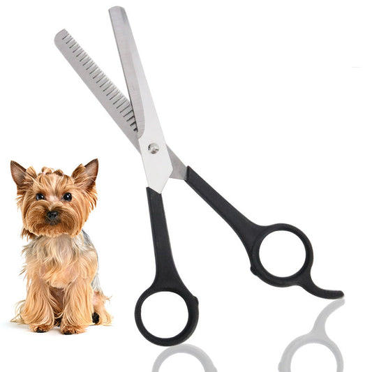 KFX-7262013 Professional Pet Thinning Shears - 17cm Stainless Steel Dog and Cat Grooming Scissors