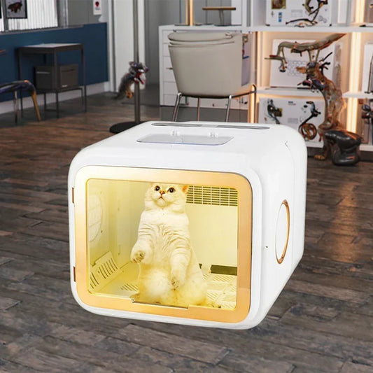 KFX-726547 Eco-Friendly Foldable Electric Pet Grooming Dryer Box for Dogs and Cats - 68L Capacity