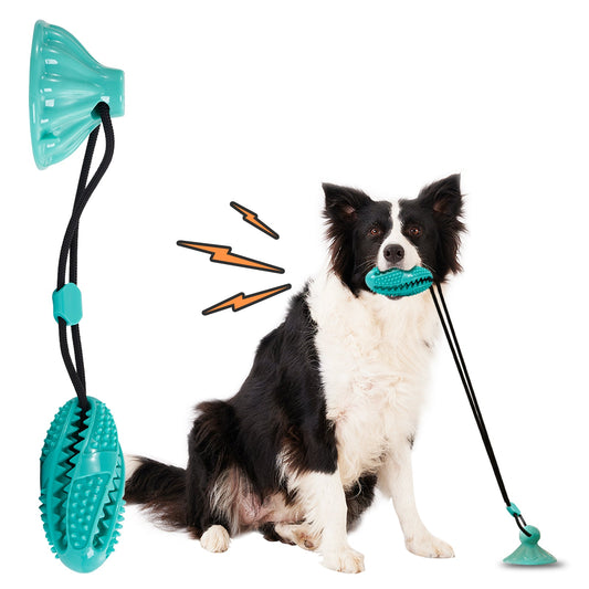 KFX-7300029 Suction Cup Dog Toy Ball for Molar Teeth Cleaning and Playtime