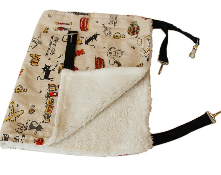 KFX-7304125 Cozy Double-Sided Cat Hammock with Cool-Sensing Fabric for Winter Use