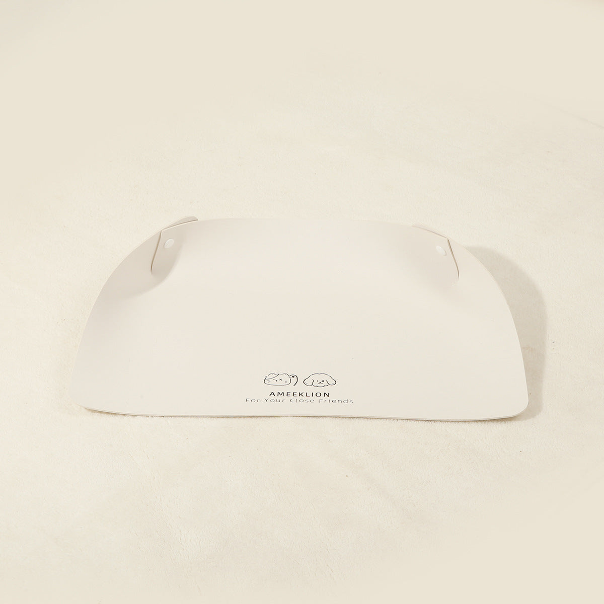 KFX-7308477 Waterproof and Oil-Proof Anti-Spill Placemat for Pets in Apricot and Creamy-White Leather