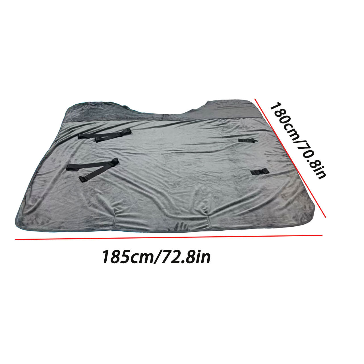 KFX-7335101 Warm Flannel Horsecloth for Winter Mosquito and Insect Protection - 180x180 cm