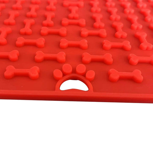KFX-7341245 Silicone Licking Mat for Dogs - Pet Slow Feeder Safe Edible Material, Multiple Colors Available