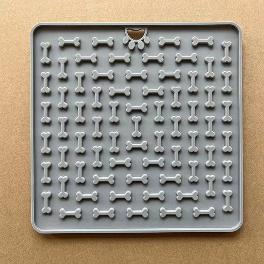 KFX-7341245 Silicone Licking Mat for Dogs - Pet Slow Feeder Safe Edible Material, Multiple Colors Available