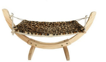 KFX-7369661 Wooden Cat Hammock Bed for Cozy Relaxation and Easy Setup