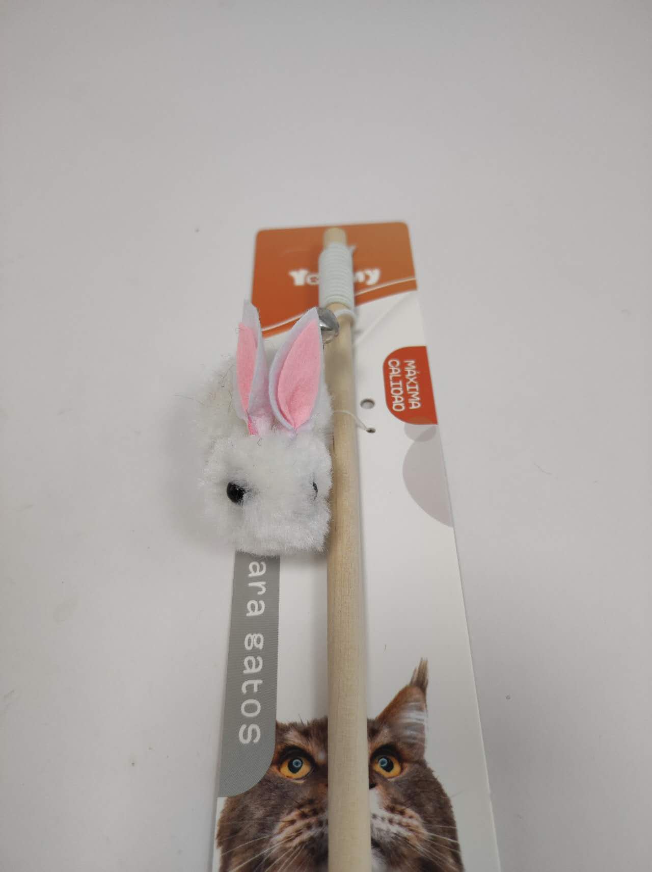 KFX-7372861 Interactive Little Furry Rabbit Cat Teaser Toy for Playful Felines