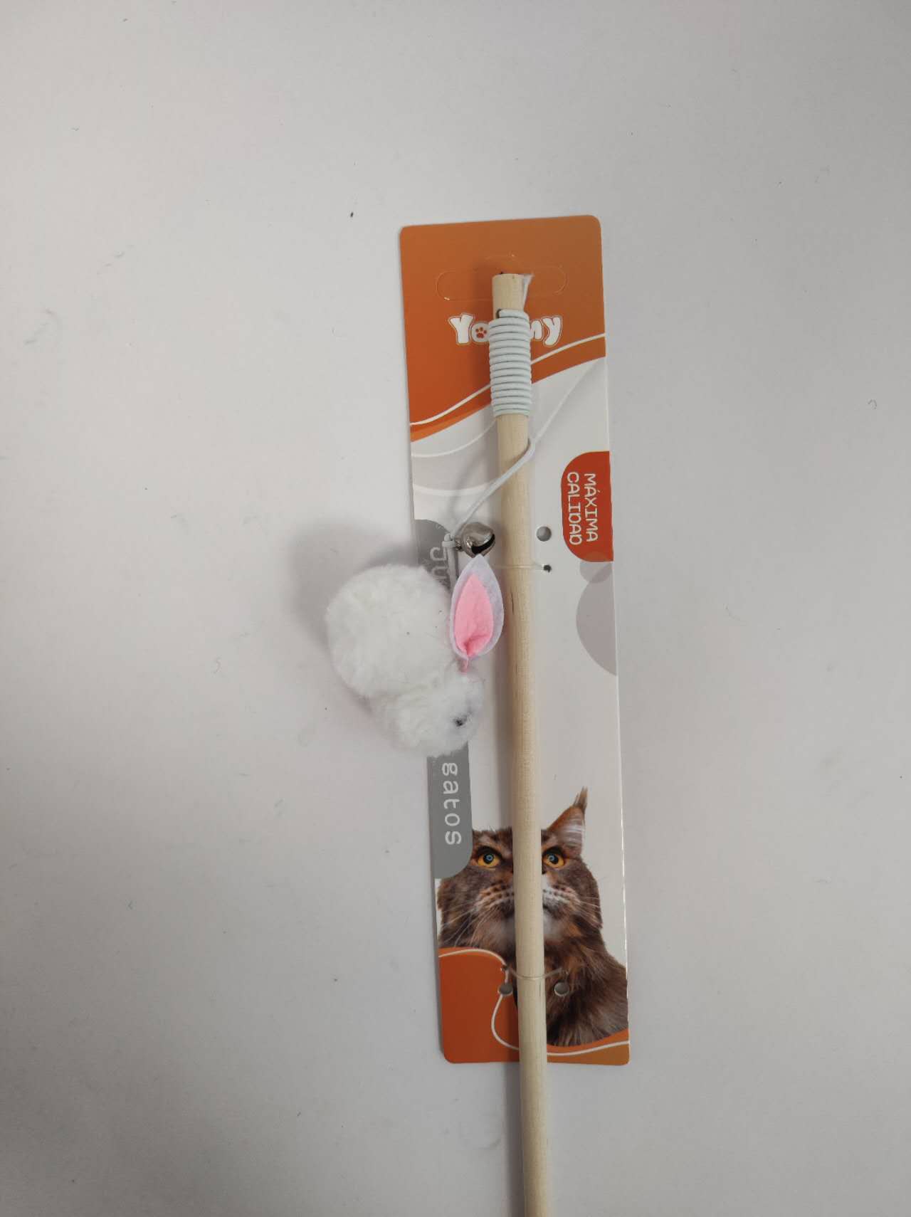 KFX-7372861 Interactive Little Furry Rabbit Cat Teaser Toy for Playful Felines