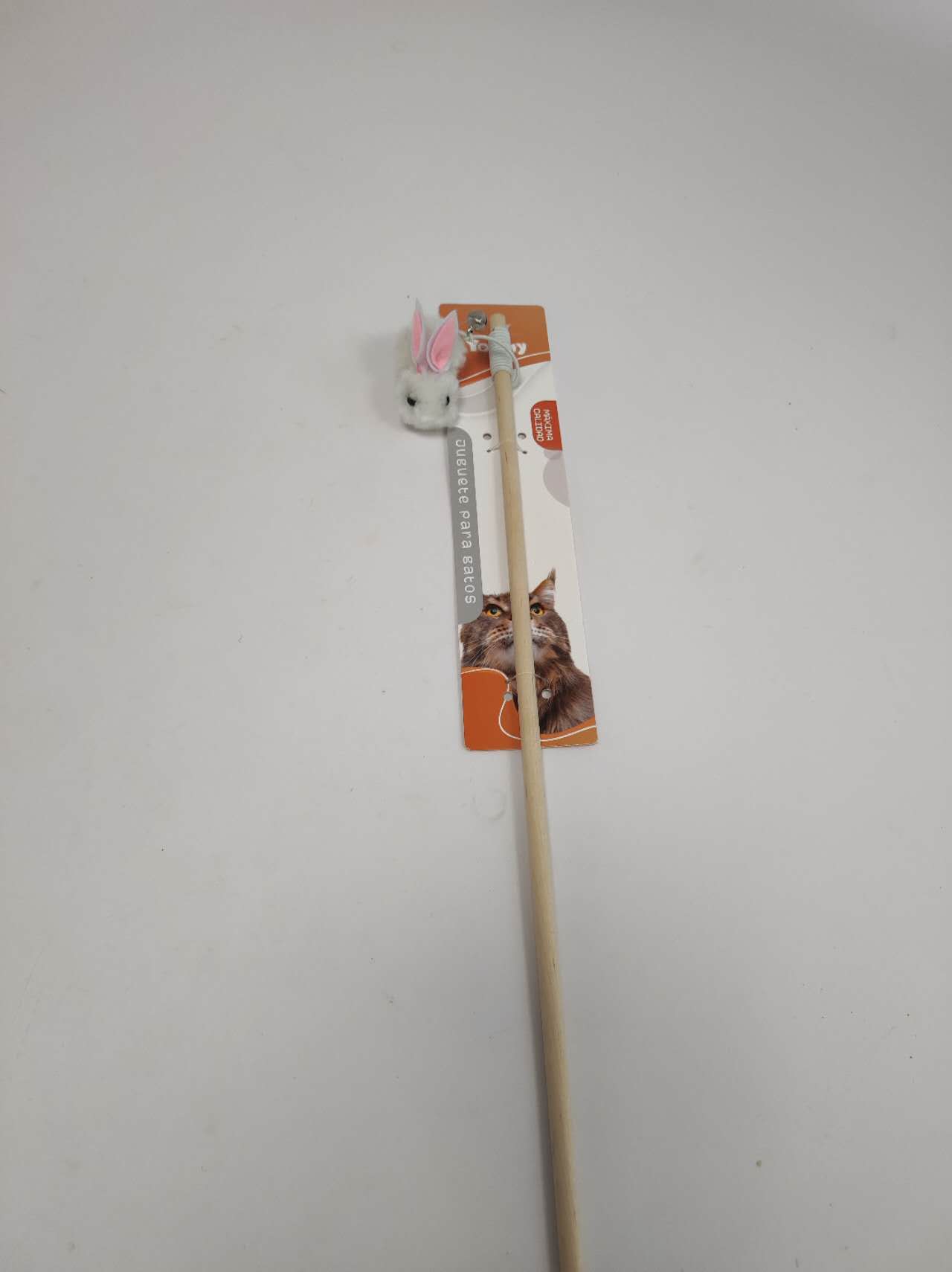 KFX-7372861 Interactive Little Furry Rabbit Cat Teaser Toy for Playful Felines