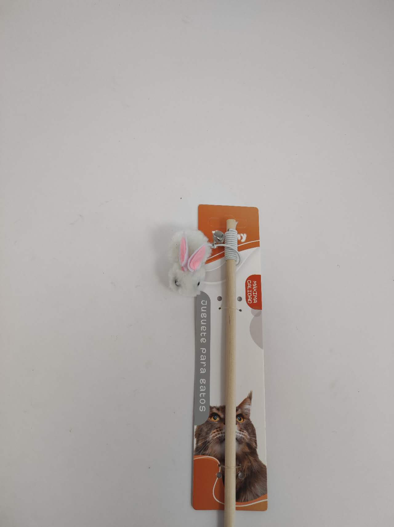 KFX-7372861 Interactive Little Furry Rabbit Cat Teaser Toy for Playful Felines