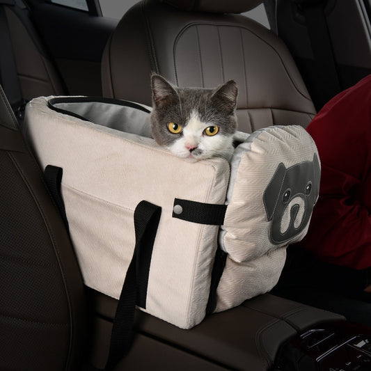 KFX-7412797 Travel Car Backpack Console Pet Carrier Seat for Cats and Dogs - Medium Capacity, Multiple Colors