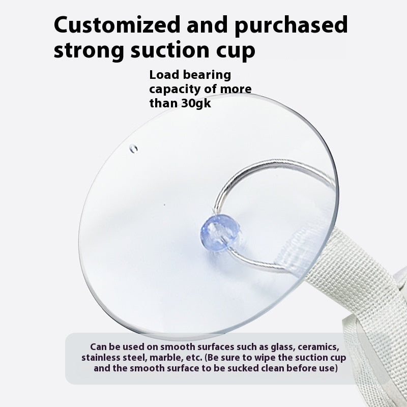 KFX-7498813 Thickened Nylon Cat Bath Holder for Pet Grooming and Nail Cleaning - Available in Black, Beige, and Gray