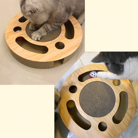 KFX-7532093 Dream Cat Large Cat Scratcher Ball with Rolling Bell for Claw Sharpening and Play