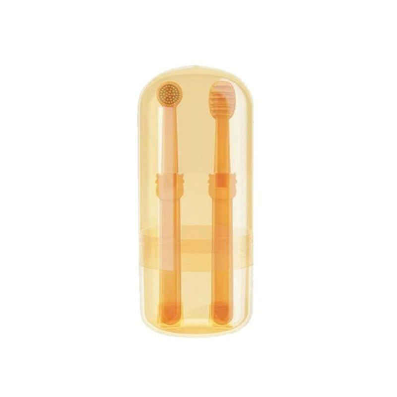 KFX-7625917 360-Degree Silicone Dog and Cat Toothbrush with Tongue Cleaner and Storage Cup for Effective Dental Care