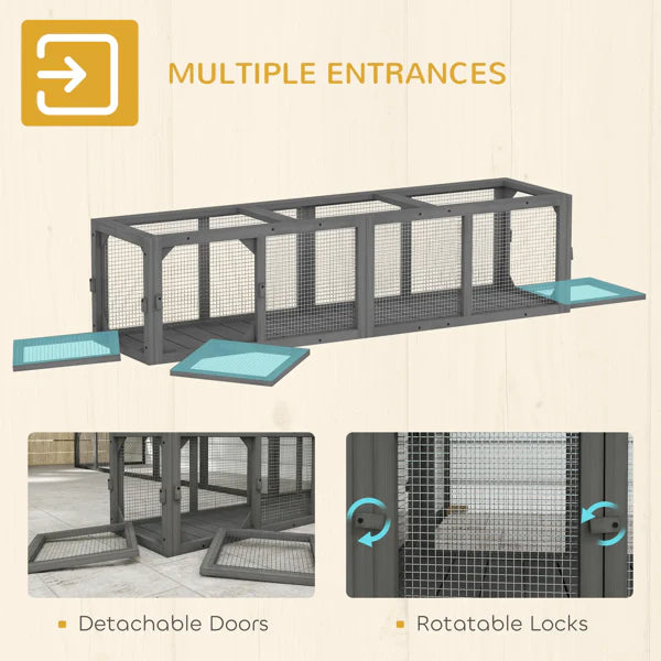 KFX-7629885 Outdoor Cat Tunnel for Exploring and Playing with Durable Fabric Design