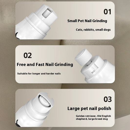 KFX-7655229 Electric Pet Nail Piercing Device with 3-Speed Adjustment and Power Display