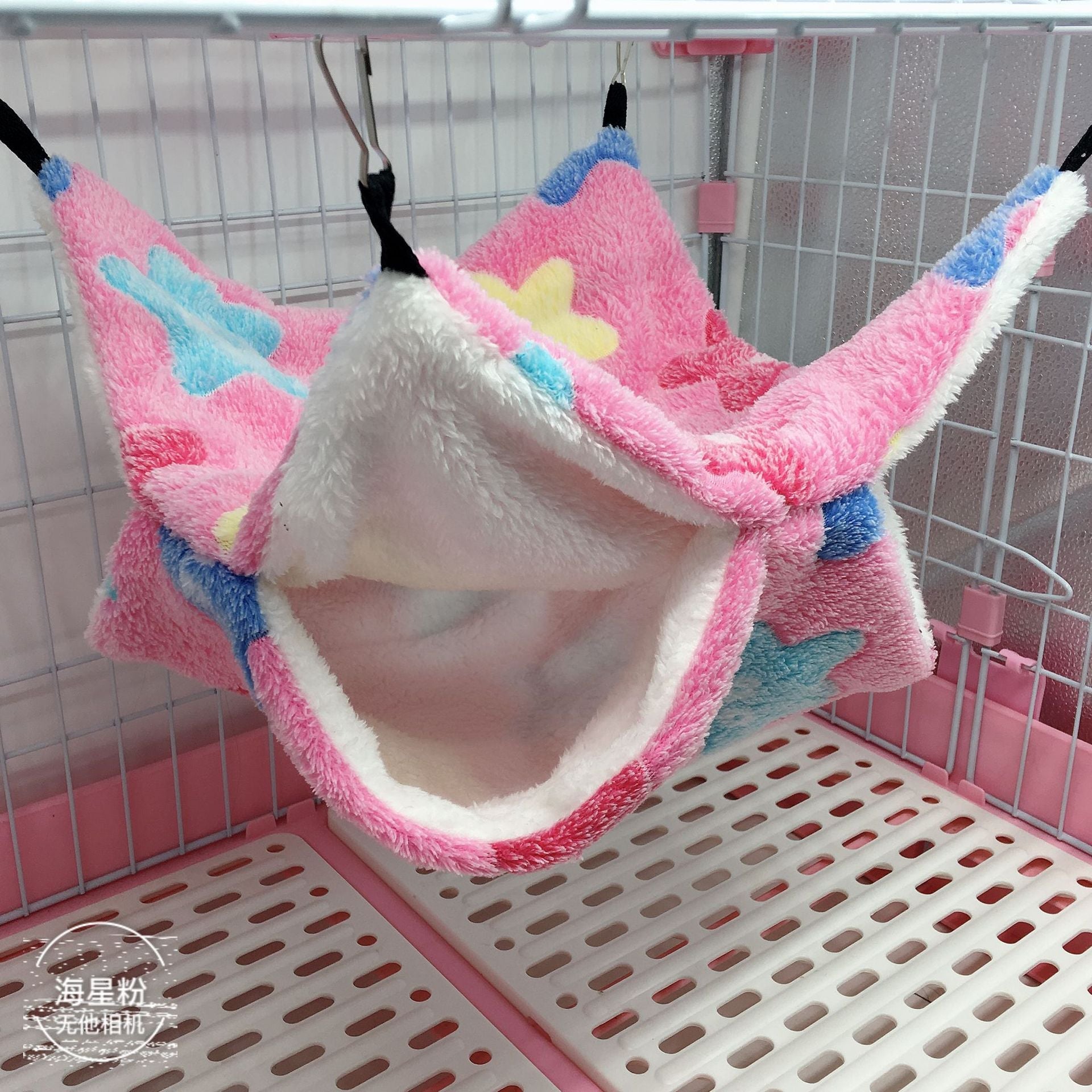 KFX-7664573 Cozy Double Mezzanine Hammock for Small Pets - Ideal for Squirrels, Hamsters, and More