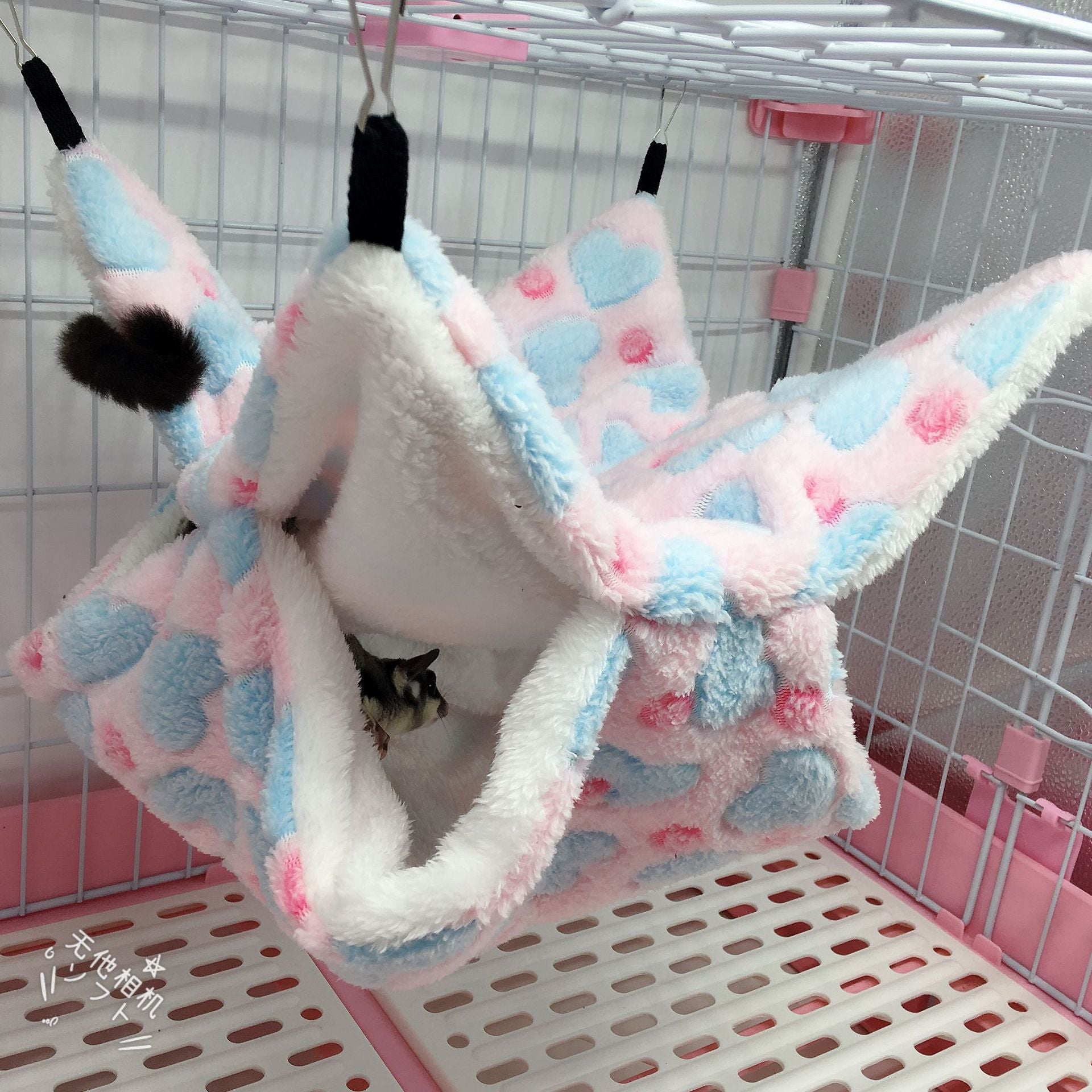 KFX-7664573 Cozy Double Mezzanine Hammock for Small Pets - Ideal for Squirrels, Hamsters, and More