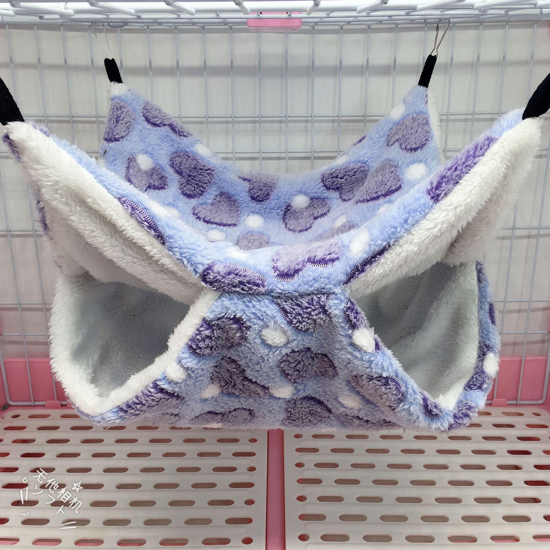 KFX-7664573 Cozy Double Mezzanine Hammock for Small Pets - Ideal for Squirrels, Hamsters, and More