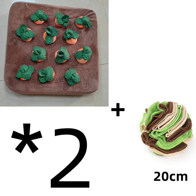 KFX-7682877 Durable Carrot Plush Chew Toy for Dogs and Cats with Interactive Snuffle Mat Design