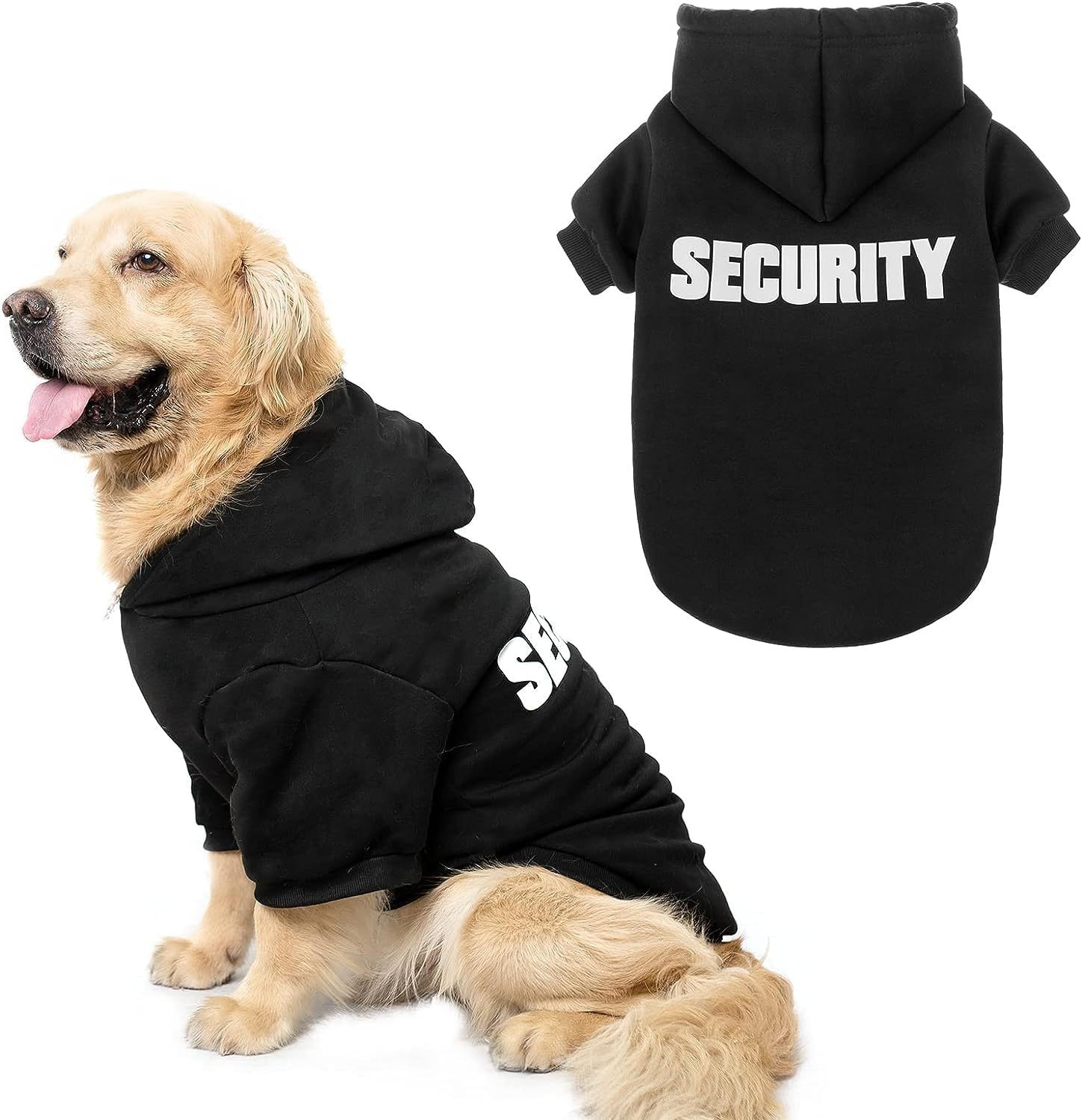 KFX-7772093 Fleece-Lined Casual Dog Hoodie for Warmth and Comfort in Black and Gray