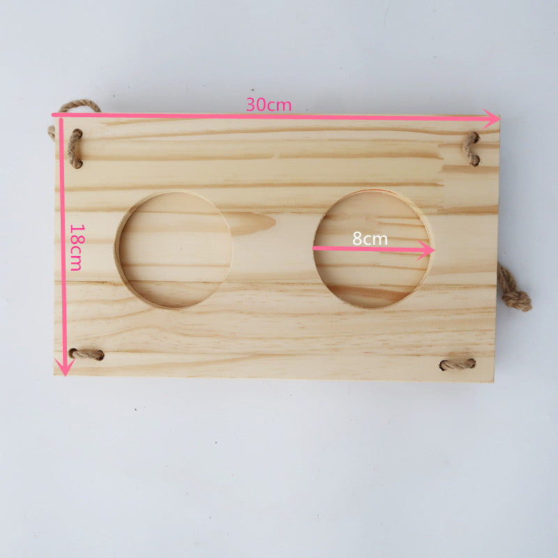 KFX-7851837 Wooden Grass Frame for Small Pets - Versatile Natural Pine for Guinea Pigs, Hamsters, Bunnies, and More (18x30cm)