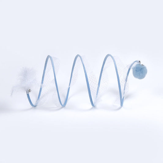 KFX-7891645 S-type Foldable Cat Tunnel Toy in Various Colors for Play and Exploration