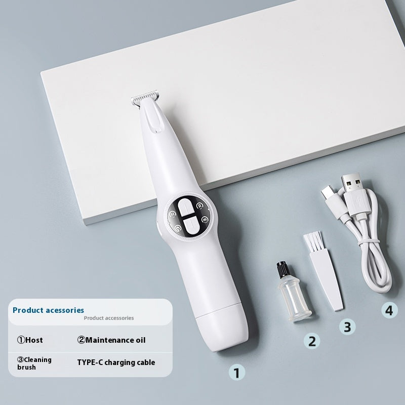 KFX-7917373 Rechargeable Two-in-One Cat Nail Shaver and Trimmer with Cleaning Brush and Charging Cable