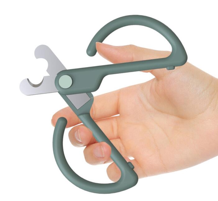 KFX-8015677 Cat Nail Clipper for Safe and Easy Grooming, ABS Material with 3CR13 Blade, Available in Gray, Pink, Green