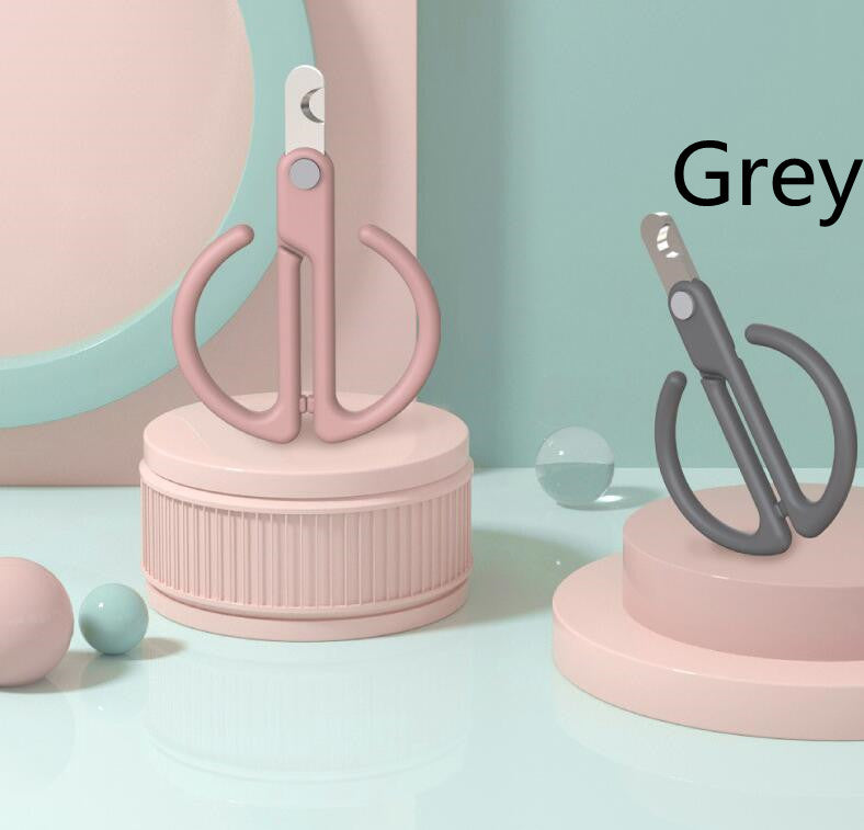 KFX-8015677 Cat Nail Clipper for Safe and Easy Grooming, ABS Material with 3CR13 Blade, Available in Gray, Pink, Green