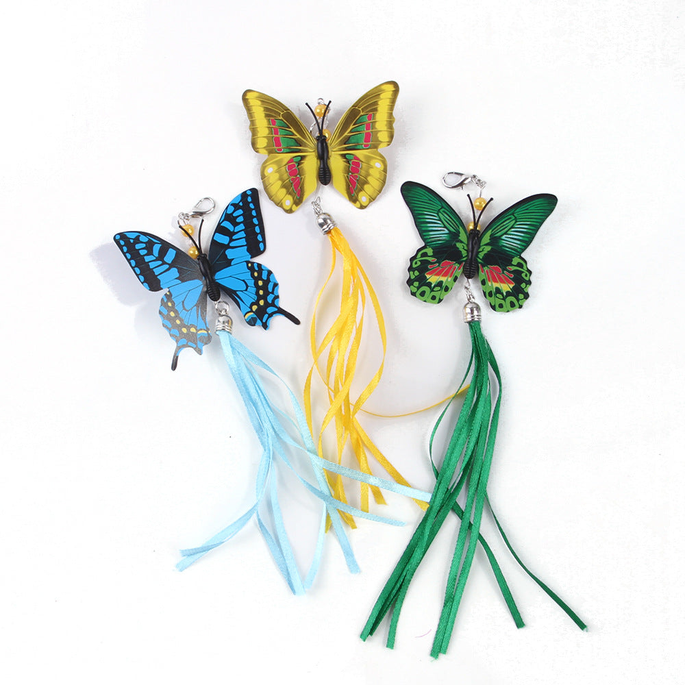 KFX-8028221 Butterfly Style 11-Piece Fishing Rod Cat Teaser Toy Set for Pets