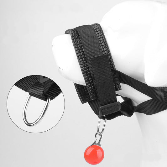 KFX-8038589 Breathable Nylon Dog Muzzle Set for Training and Bark Control, Adjustable with Stripes