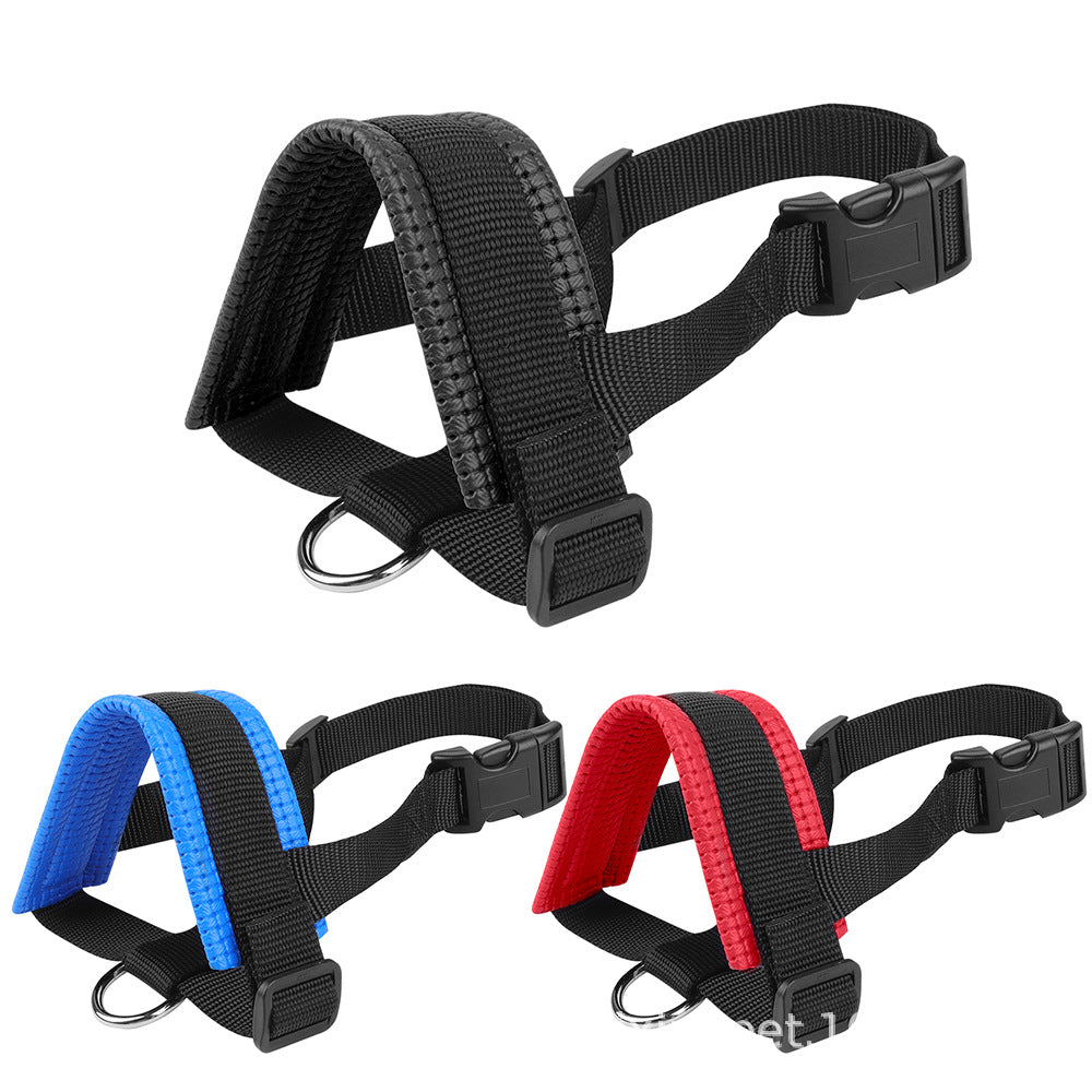 KFX-8038589 Breathable Nylon Dog Muzzle Set for Training and Bark Control, Adjustable with Stripes