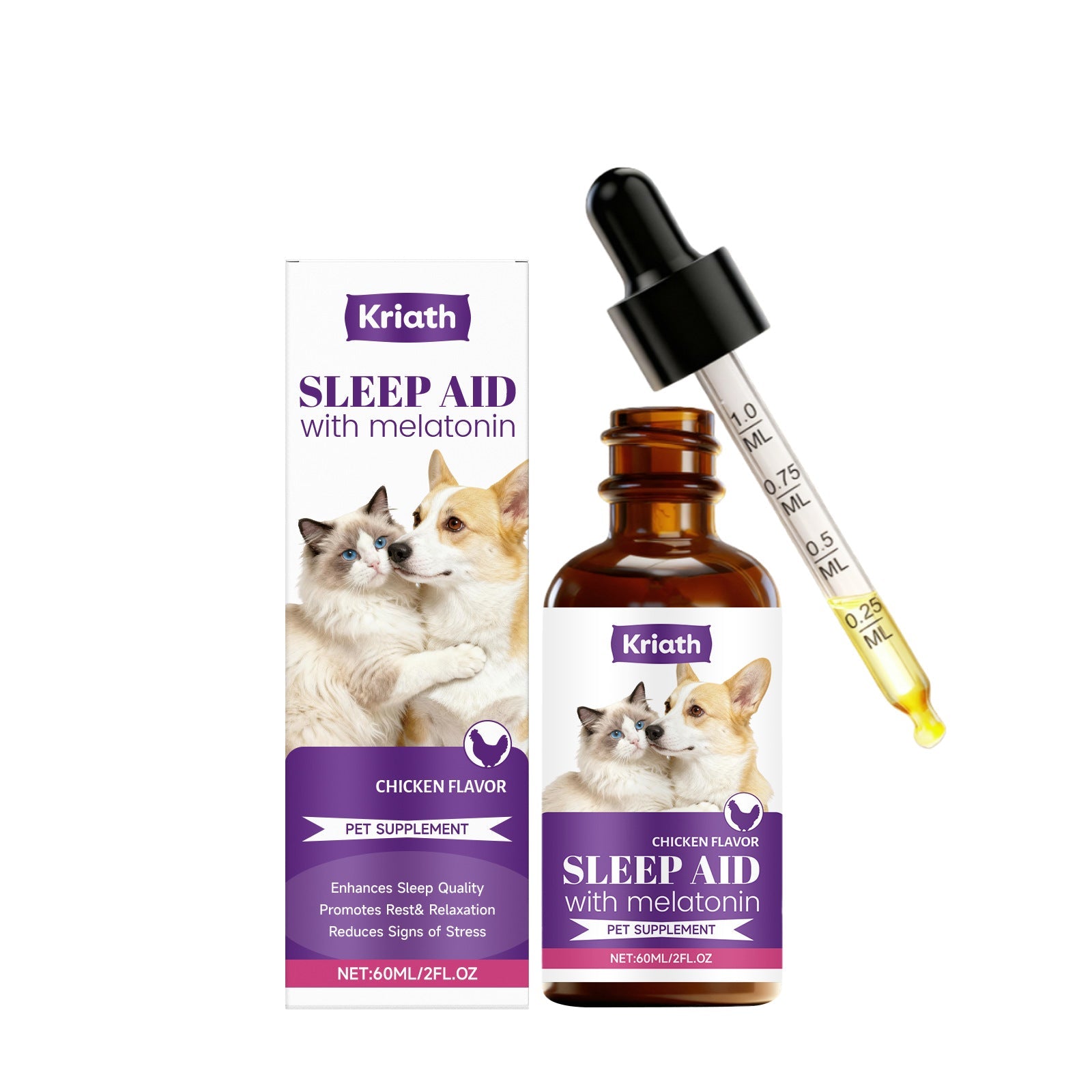 KFX-8056253 Gentle Care Drops for Cats and Dogs - Nourishing and Soothing Daily Support