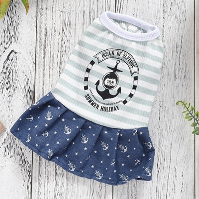 KFX-8161853 Princess Style Cotton Vest Dress for Pets - Available in Red and Green Sizes XS to XL