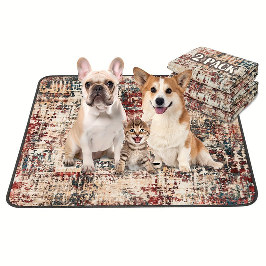 KFX-8248893 Bohemian Style Stain Resistant Pet Mat for Easy Urine Care - 40*60cm Crystal Velvet