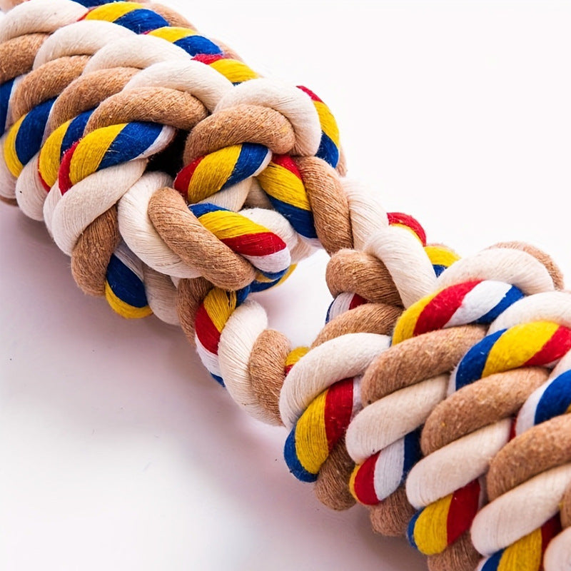 KFX-8272701 Large Rope Knot Toy for Dogs and Cats - Teeth Grinding and Boredom Relief Chew Toy for Interactive Play
