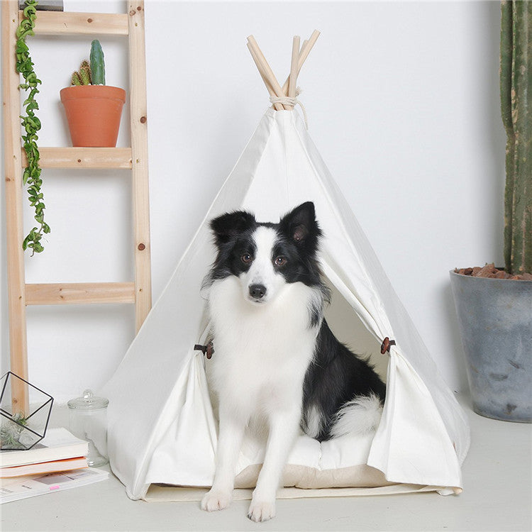 KFX-8317373 Wooden Pet Nest with Canvas Pad for Small Pets - Medium and Large Sizes Available