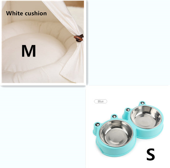 KFX-8317373 Wooden Pet Nest with Canvas Pad for Small Pets - Medium and Large Sizes Available