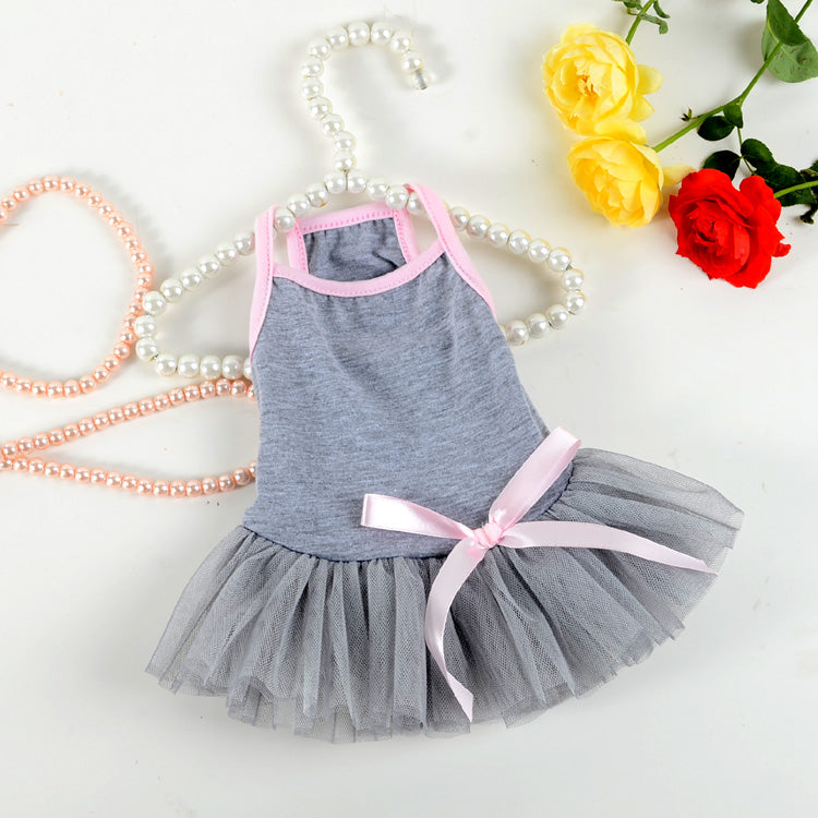 KFX-8325693 Cute Thin Cotton Pet Princess Dress – One-Piece Fashion for Small Dogs
