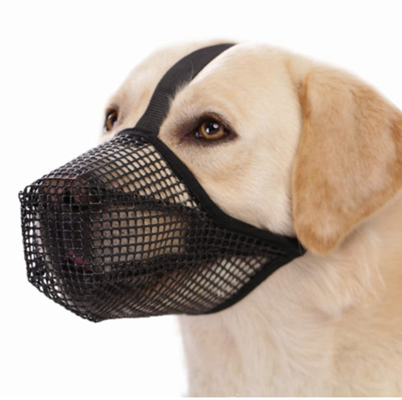 KFX-8333501 Fashionable Dog Mouth Cover Mask for Small to Extra Large Breeds - Available in Black and Gray