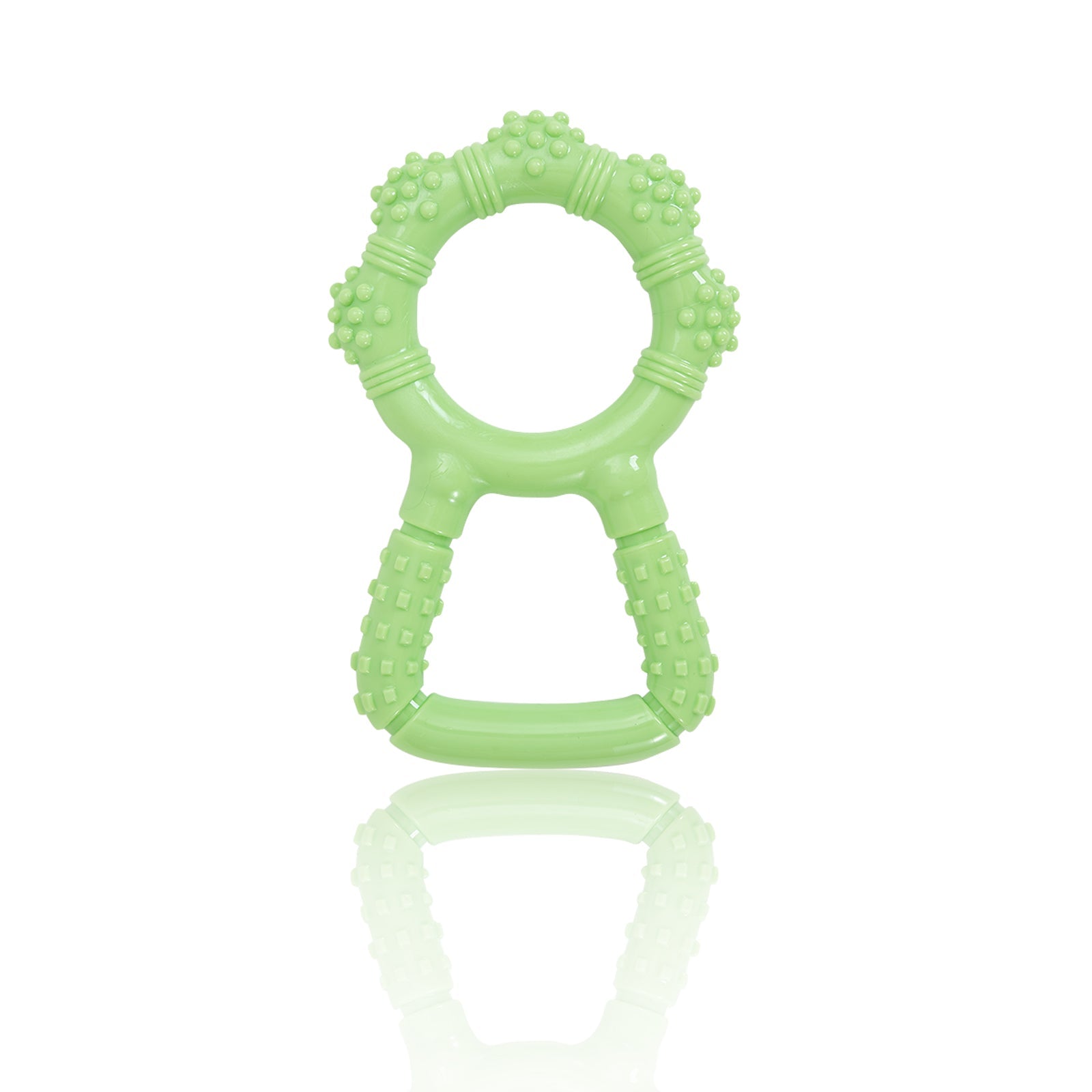 KFX-8379581 Interactive Dog Chewing Toy with Teeth Grinding Function and Pull Ring Design