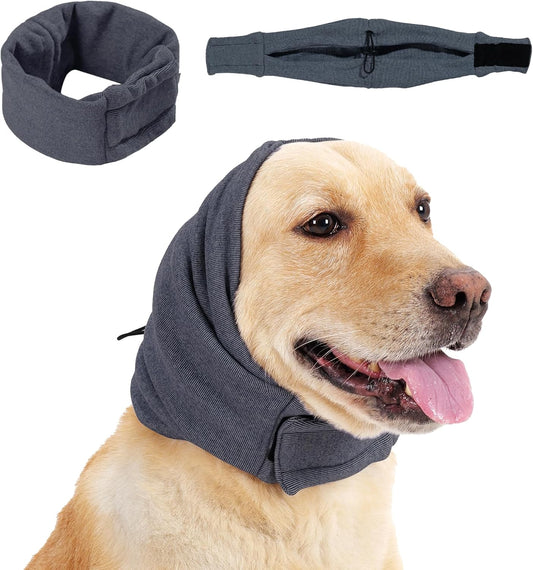 KFX-8509757 Dog Calming Hoodie with Adjustable Ear Wraps for Noise Protection and Grooming Relief