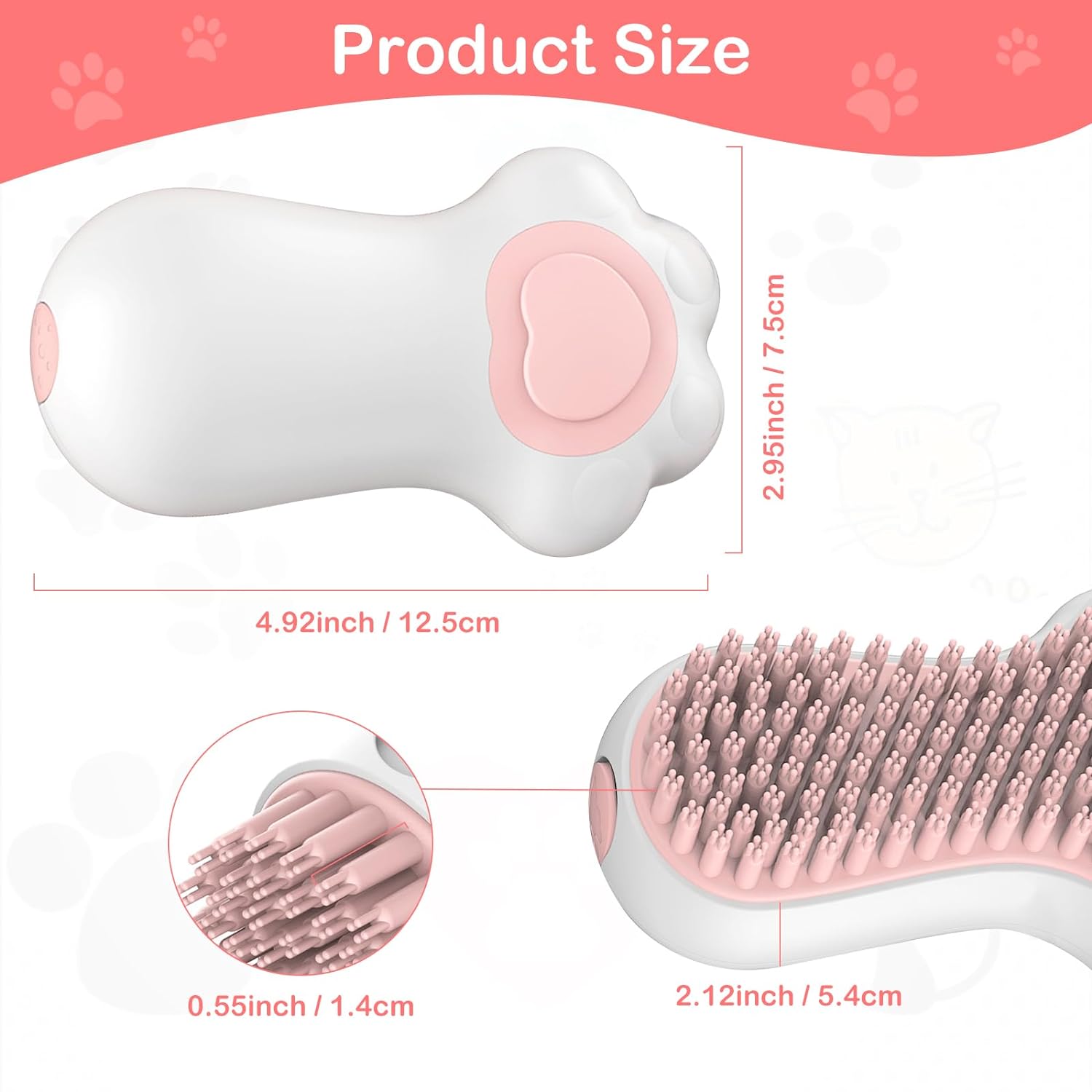 KFX-8543421 Soft Silicone Pet Bath Brush with Soap Dispenser for Grooming and Massage – Ideal for Medium and Short Haired Dogs and Cats