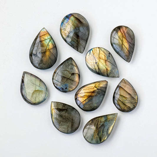 KFX-8570429 Labradorite Crystal Blue Light Droplets - Modern Simplicity Stone 3-4cm