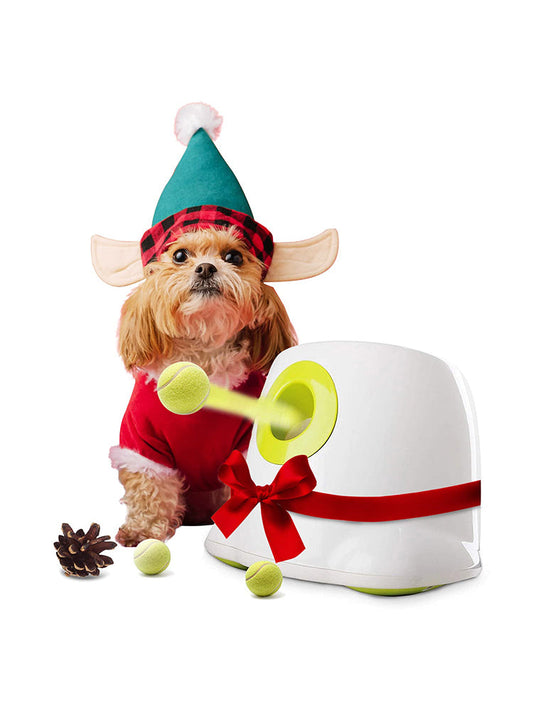 KFX-8576189 Automatic Electric Mini Tennis Throwing Machine for Pets - Lightweight and USB-Powered