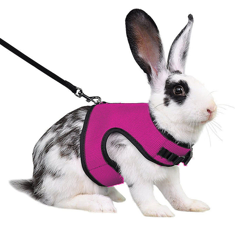 KFX-8577341 Mini Pet Traction Vest for Guinea Pigs and Rabbits - Mesh Chest Strap in Various Colors