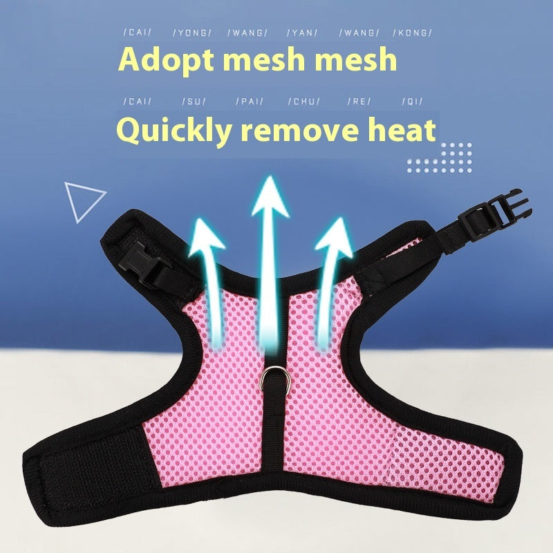 KFX-8577341 Mini Pet Traction Vest for Guinea Pigs and Rabbits - Mesh Chest Strap in Various Colors