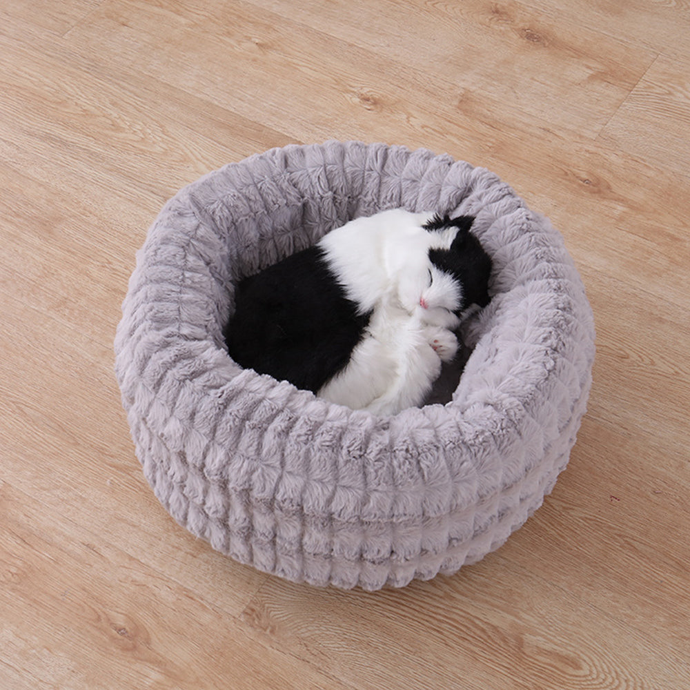 KFX-8605757 Cozy Round Plush Pet Nest for Cats – Soft, Warm & Comfortable Sleeping Space