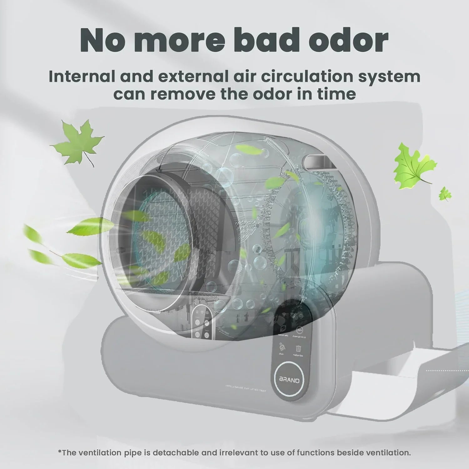 KFX-867859 Smart Cat Litter Box with Automatic Cleaning and Wi-Fi App Control, 70L Capacity